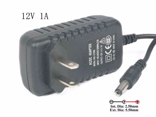 ACP OEM Power AC Adapter Compatible 12V 1A, Barrel 5.5/2.1mm, US 2-Pin Plug, New