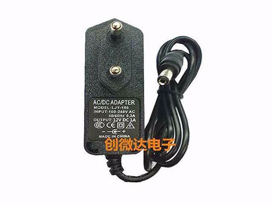 ACP OEM Power AC Adapter Compatible LJY-185, 12V 1A 5.5/2.1mm, EU 2-Pin, New