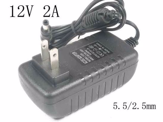 ACP OEM Power AC Adapter Compatible RS-AB02J00, 12V 2A 2.5mm, US 2-Pin, New