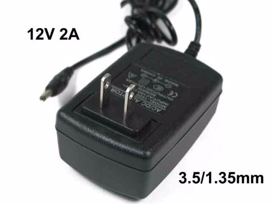 ACP OEM Power AC Adapter Compatible T12200MAX, 12V 2A 3.5/1.35mm, US 2-Pin, New