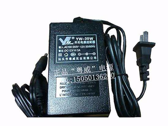 ACP OEM Power AC Adapter Compatible YW-30W, 12V 3A 4.0/1.4mm, New