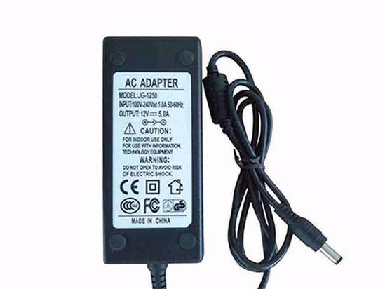 ACP OEM Power AC Adapter Compatible JG-1250, 12V 5A 5.5/2.1mm, C14, New