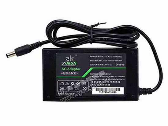 ACP OEM Power AC Adapter Compatible TL.AD.DT60W00022, 12V 5A 5.5/2.5mm, 3-Prong, New