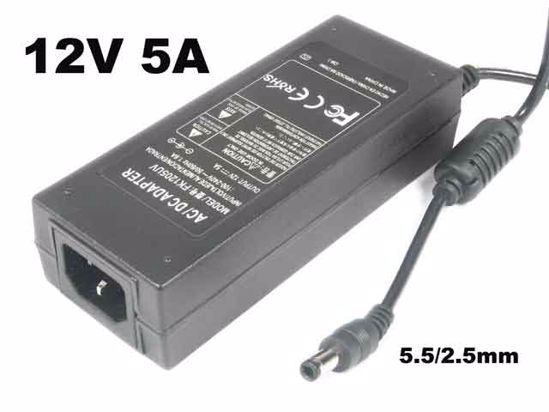 ACP OEM Power AC Adapter Compatible AP1205UV, 12V 5A 5.5/2.5mm, C14, New