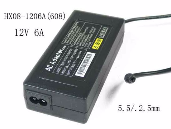 ACP OEM Power AC Adapter Compatible HX08-1206A, 12V 6A, 5.5/.5mm, 2-Prong, New