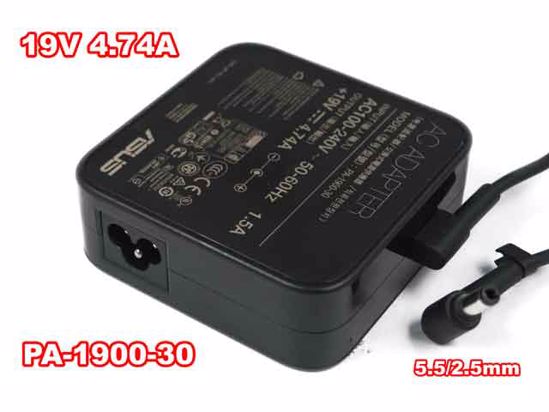 ASUS Common Item (Asus) AC Adapter Compatible PA-1900-30, 19V 4.74A 5.5/2.5mm, 3-Prong