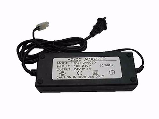 ACP OEM Power AC Adapter Compatible ACT-240050, 24V 5A 5.5/2.1mm, New