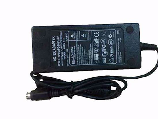 ACP OEM Power AC Adapter Compatible AP24025UV, 24V 2.5A, 3-Pin Din, C14, New