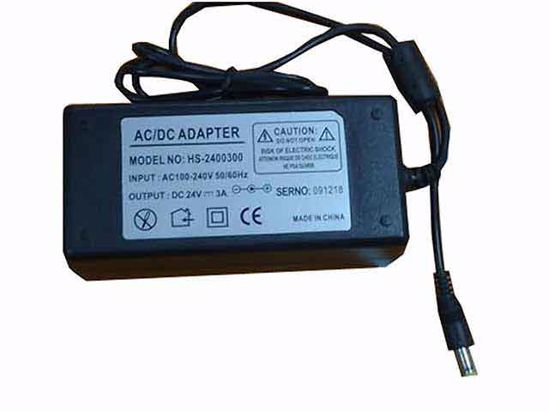 ACP OEM Power AC Adapter Compatible HS-2400300, 24V 3A 5.5/2.5mm, New