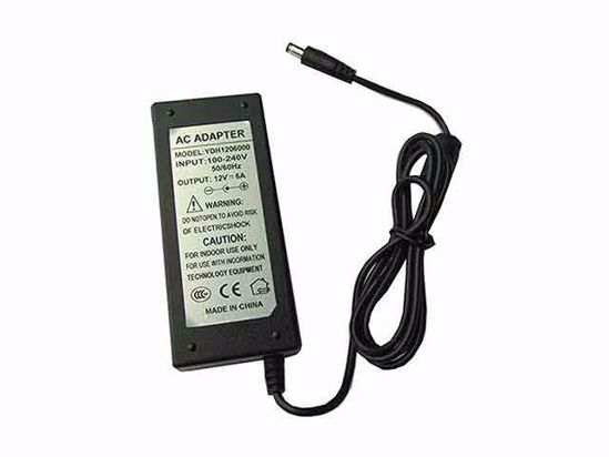 ACP OEM Power AC Adapter Compatible YDH1206000, 12V 6A 5.5/2.1mm, New