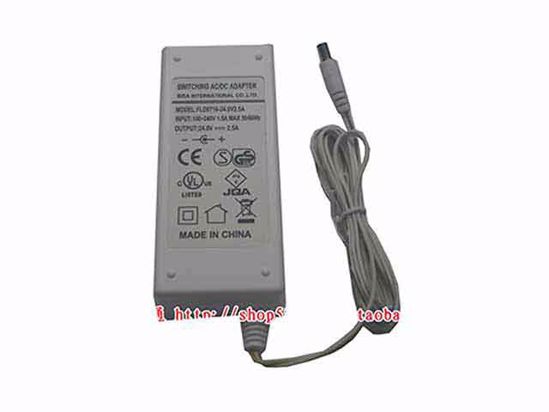 ACP OEM Power AC Adapter Compatible FLD0716-24.0V2.5A, 24V 2.5A 5.5/2.1mm, 2-Prong, Ne