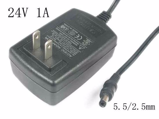 ACP OEM Power AC Adapter Compatible YH-2410-GKA, 24V 1A 5.5/2.5mm, US 2-Pin, New