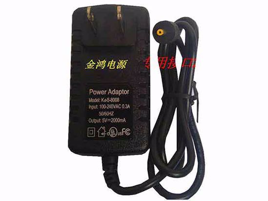 ACP OEM Power AC Adapter Compatible KeS-8008, 5V 2A 2.5/0.7mm, US 2-Pin, New