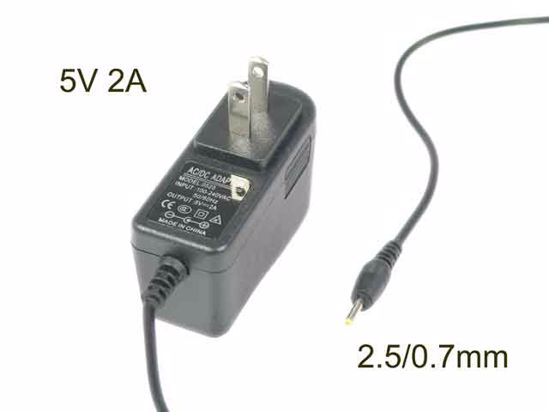 ACP OEM Power AC Adapter Compatible QES-502, 5V 2A 2.5/0.7mm, US 2-Pin, New