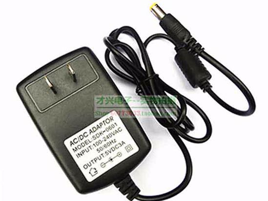 ACP OEM Power AC Adapter Compatible SDK-0601, 5V 3A 5.5/2.1mm, US 2-Pin, New