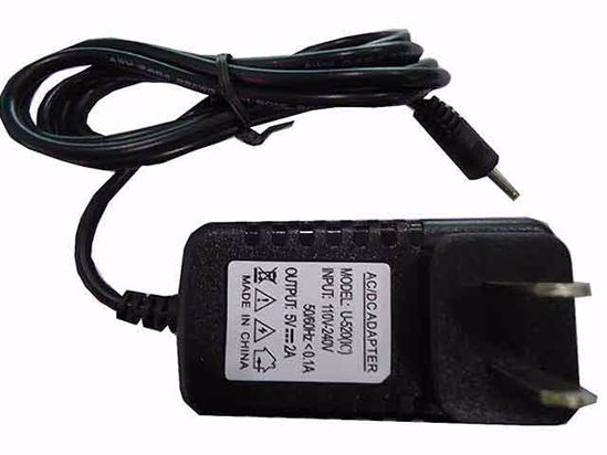 ACP OEM Power AC Adapter Compatible U-520, 5V 2A 2.5/0.7mm, US 2-Pin, New