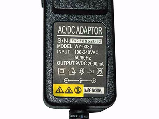 ACP OEM Power AC Adapter Compatible WY-0330, 9V 2A 2.5mm, US 2-Pin, New