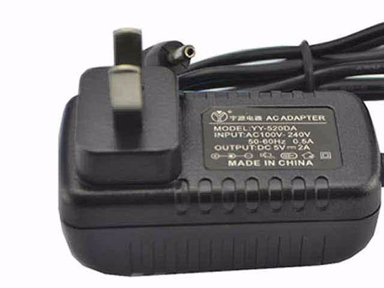 ACP OEM Power AC Adapter Compatible YY-520DA, 5V 2A 3.5/1.35mm, US 2-Pin Plig, New