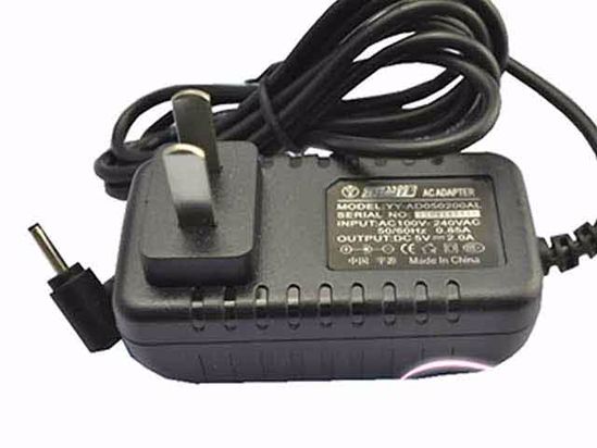 ACP OEM Power AC Adapter Compatible YY-AD050200AL, 5V 2A 2.5mm, US 2-Pin Plig, New