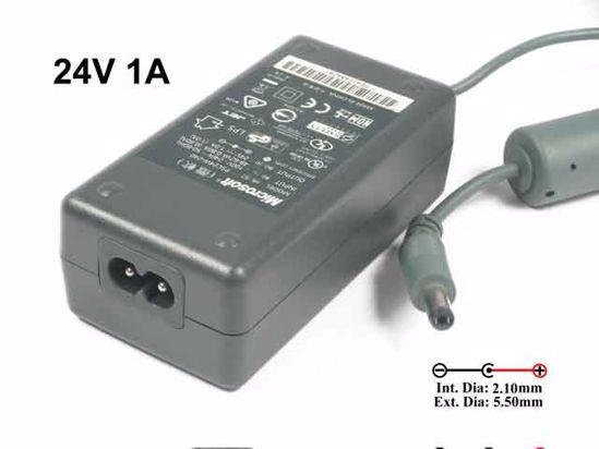 Microsoft AC to DC (Microsoft) AC Adapter 20V Above 24V 1A, Barrel 5.5/2.1mm, 2-Prong,