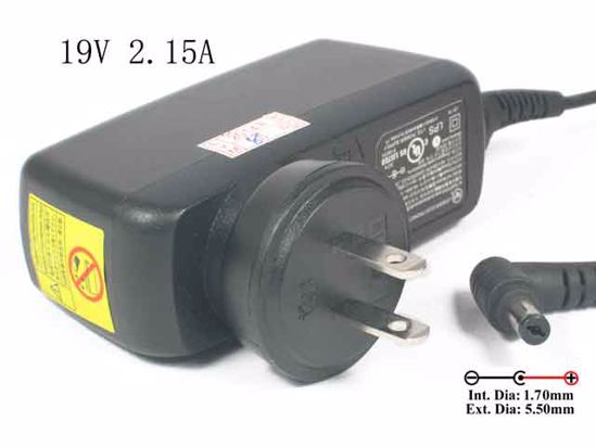 LEI / Leader IU40-11190-011S AC Adapter NEW Original 19V 2.15A, 5.5/1.7mm, US 2-Pin, New