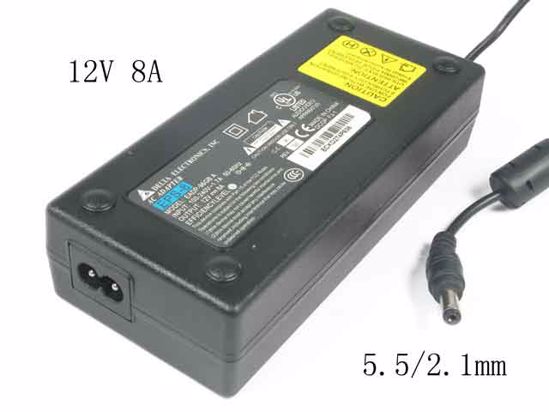 Delta Electronics EADP-96GB AC Adapter NEW Original 12V 8A, 5.5/2.1mm, 2-Prong, New