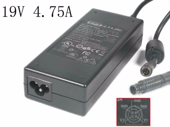 EPS F10903-A AC Adapter- Laptop 19V 4.75A, 4-Pin, 3-Prong, Special 4-Pin