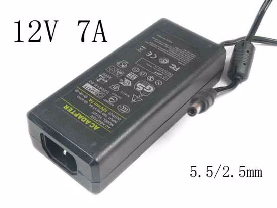 ACP OEM Power AC Adapter Compatible YU1207, 12V 7A 5.5/2.5mm, C14, New