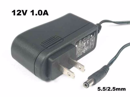 Amigo AMS9-1201000FU2 AC Adapter NEW Original AMS9-1201000FU2, 12V 1.0A, Barrel 5.5/2.5m