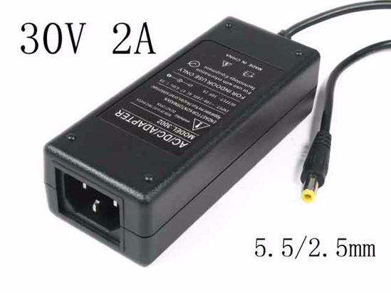 ACP Adapter AC Adapter Compatible 30V 2A, 5.5/2.5mm, C14, New