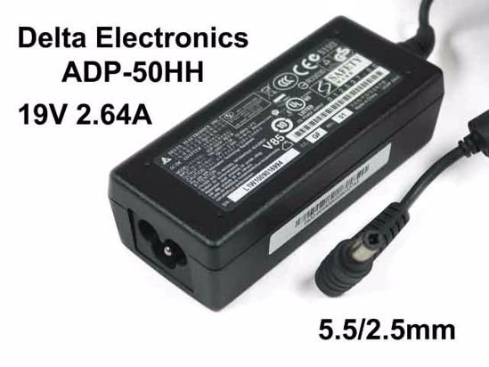 Delta Electronics ADP-50HH REV:B AC Adapter- Laptop ADP-50HH REV.B, 19V 2.64A, Barrel 5.