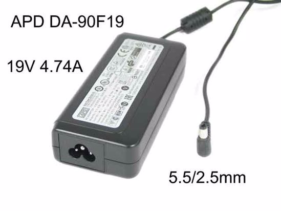 APD / Asian Power Devices DA-90F19 AC Adapter- Laptop 19V 4.74A, 5.5/2.5mm, 3-Prong