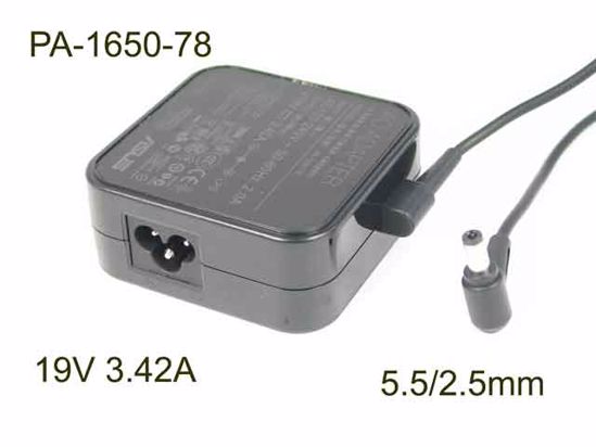 ASUS Common Item (Asus) AC Adapter- Laptop PA-1650-78, 19V 3.42A, 5.5/2.5, 3-Prong