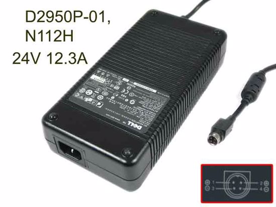 Dell Common Item (Dell) AC Adapter 20V Above 24V 12.3A, 4P P1 4=V