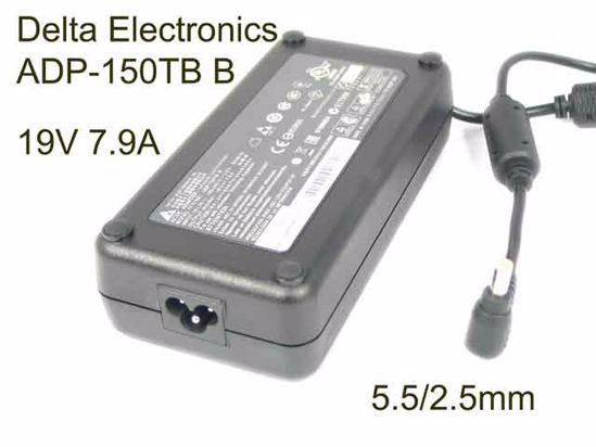 Delta Electronics ADP-150TB B AC Adapter- Laptop 19V 7.9A, Barrel 5.5/2.5mm, 3-Prong