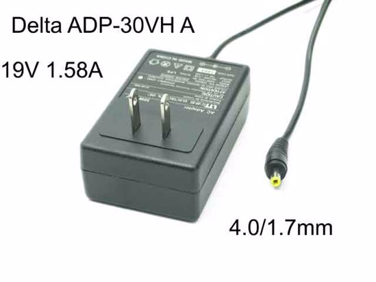 Delta Electronics ADP-30VH A AC Adapter- Laptop 19V 1.58A, 4.0/1.7mm, US 2P