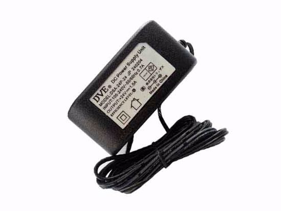 DVE DSA-24P-24 AC Adapter 20V Above 24V 1A, 5.5/2.1mm, US 2P