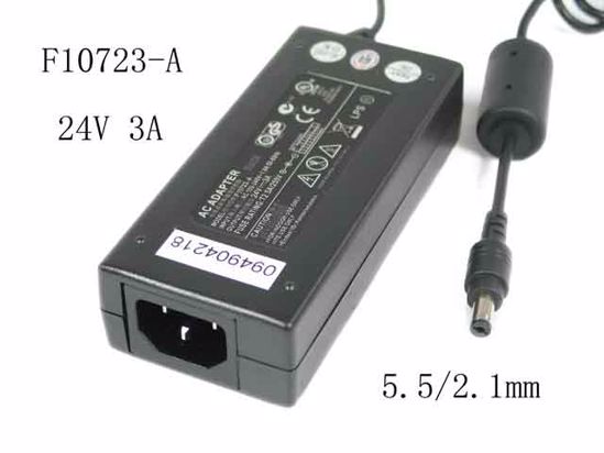 EPS F10723-A AC Adapter 20V Above 24V 3A, 5.5/2.1mm, C14