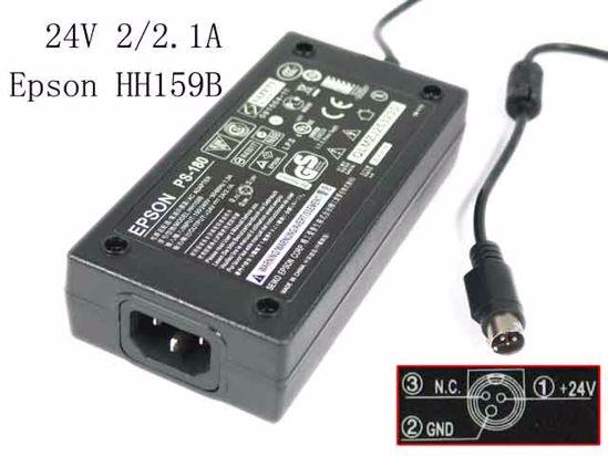 Epson HH159B AC Adapter 20V Above 24V 2/2.1A, 3-Pin Din, C14