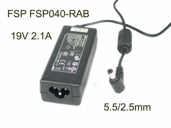 FSP Group Inc FSP040-RAB AC Adapter- Laptop 19V 2.1A, 5.5/2.5mm, 3-Prong