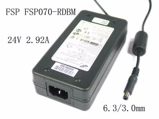 FSP Group Inc FSP070-RDBM AC Adapter 20V Above 24V 2.92A, Barrel 6.3/3.0mm, IEC C14, N