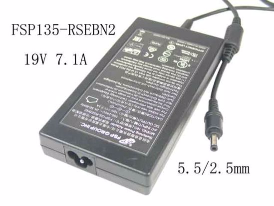 FSP Group Inc FSP135-RSEBN2 AC Adapter- Laptop 19V 7.1A, 5.5/2.5mm,3-Prong, New