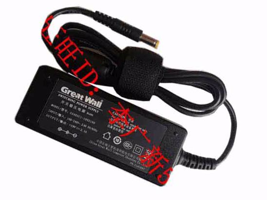 Great Wall GA40SC1-1902100 AC Adapter- Laptop 19V 2.1A, 5.5/2.5mm, 2-Prong