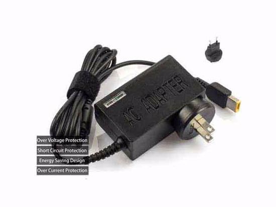 KFD KFD20325 AC Adapter 20V Above 20V 3.25A, Rectangular Tip W/Pin, EU 2P