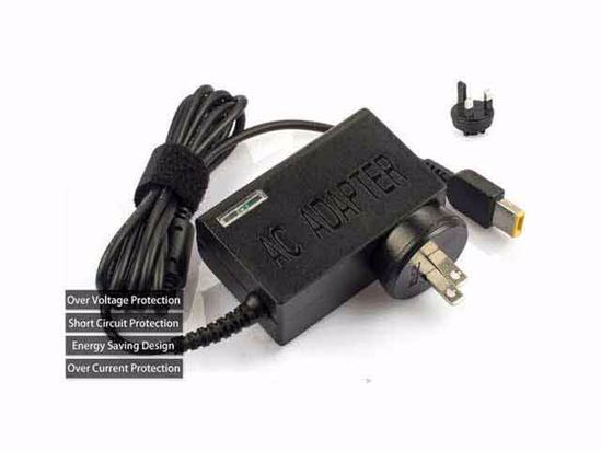 KFD KFD20325 AC Adapter 20V Above 20V 3.25A, Rectangular Tip W/Pin, UK 3P