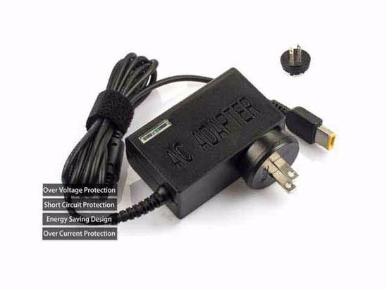 KFD KFD20325 AC Adapter 20V Above 20V 3.25A, Rectangular Tip W/Pin, US 2P