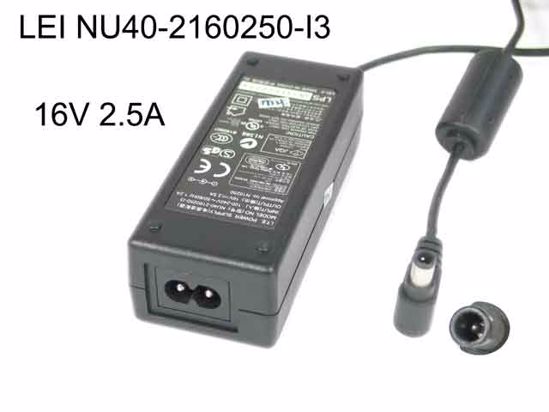 LEI / Leader NU40-2160250-I3 AC Adapter- Laptop 16V 2.5A, Barrel 6.5/1.5 with Pin, 2-Pro