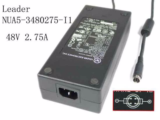 LEI / Leader NUA5-3480275-I1 AC Adapter 20V Above 48V 2.75A, 4P P1 2=V