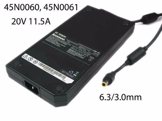 Lenovo Common Item (Lenovo) AC Adapter 20V Above 20V 11.5A, 6.3/3.0mm, C14