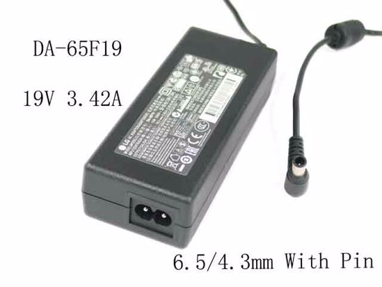 LG Common Item (LG) AC Adapter- Laptop 19V 3.42A, 6.5/4.3mm W/Pin, 2-Prong